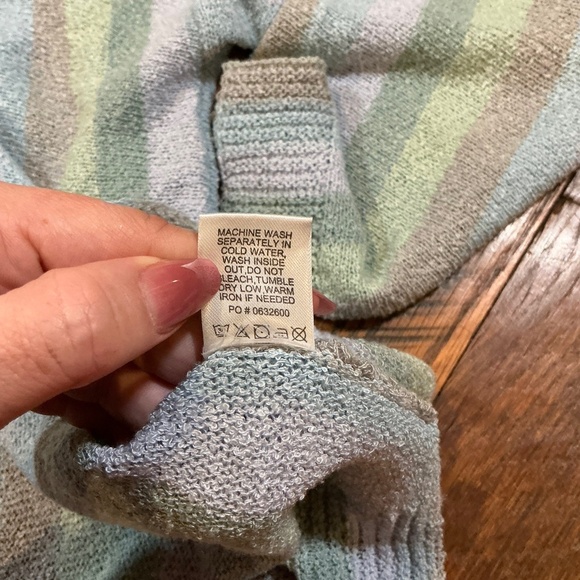 Show Me Your Mumu Atlas Sweater True Blue Stripe Women’s XXL | Oversized Knit Pu - Picture 5 of 5